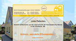 Desktop Screenshot of hausarztpraxis-hoenow.de